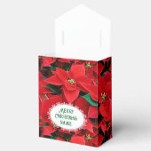 Red Poinsettia Merry Christmas Geschenkschachtel (Geöffnet)