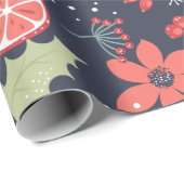 Red Poinsettia MERRY CHRISTMAS WRAPPING PAPIER Geschenkpapier (Rolleneckpunkt)