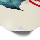 Red Poinsettia Mistletoe Baby Name Foto Weihnachte Poster (Ecke)