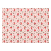 Red Poinsettia Pattern Holiday Tischdecke (Vorderseite (Horizontal))
