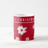 Red Poinsettia Pattern Tasse (Mittel)