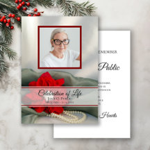 Red Poinsettia Pearls Feier zum Gedenken an das Le