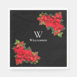 Red Poinsettia Personalisiert Serviette
