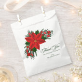 Red Poinsettia Pine Greenerity Weihnachten Geschenktütchen (Ausgeschnitten)
