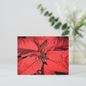 Red Poinsettia Postkarte (Stehend Vorderseite)