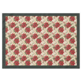 Red Poinsettia Tablecloth Classic Holiday Decor Tischdecke (Vorderseite (Horizontal))