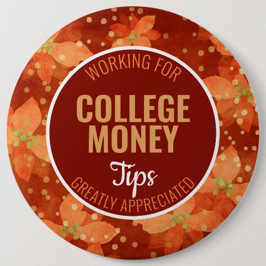 Red Poinsettia | Tipps | UNI Button (Vorderseite)