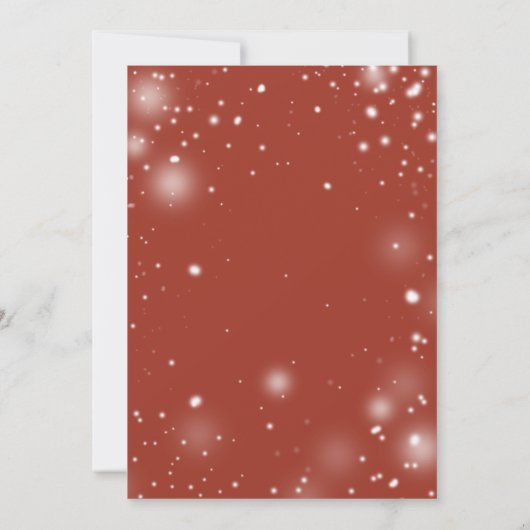 Red Poinsettia und Evergreens Weihnachts-Party Einladung (Rückseite)