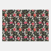 Red Poinsettia und Paperwhite Weihnachtsmuster Geschenkpapier Set (Vorderseite 2)