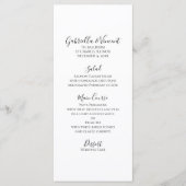 Red Poinsettia und Pearls Winter Wedding Menu Menükarte (Vorderseite)