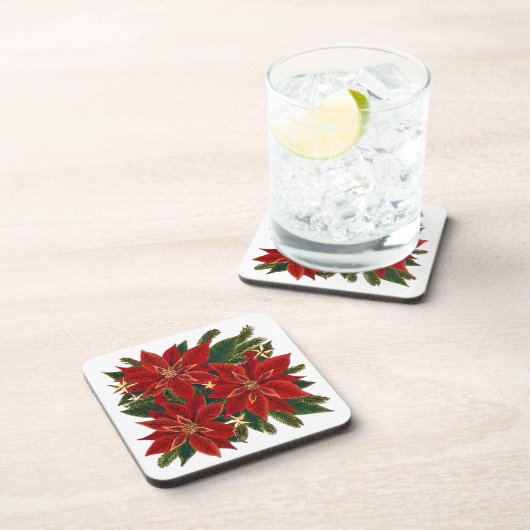 Red Poinsettia Untersetzer Set (Rechte Seite)