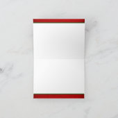 Red Poinsettia Wedding Dankeskarte (Innenseite)