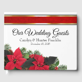Red Poinsettia Wedding Gästebuch