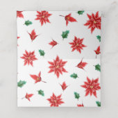 Red Poinsettia Weihnachten | Hochzeitsstiftung Platzkarte (Innenseite Aufgefaltet)
