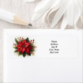 Red Poinsettia Weihnachtsanschrift (Insitu)