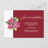 Red Poinsettia Weihnachtsaufenthalt Begleitkarte (Vorderseite)
