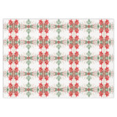 Red Poinsettia Weihnachtsfeiertag Tischdecke (Vorderseite (Horizontal))
