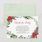 Red poinsettia Weihnachtsgebäck Begleitkarte (Vorne/Hinten)