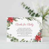 Red poinsettia Weihnachtsgebäck Begleitkarte (Stehend Vorderseite)