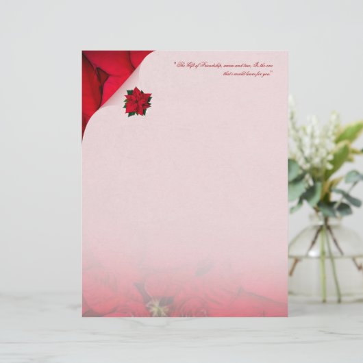 Red Poinsettia Weihnachtsgeschichten (Stehend Vorderseite)