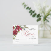 Red Poinsettia Weihnachtskarte BRAUTPARTY Visitenkarte (Stehend Vorderseite)