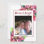 Red Poinsettia Weihnachtskarte Feiertagskarte (Vorderseite)