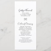 Red Poinsettia White Pearls Winter Wedding Program Programm (Rückseite)