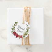 Red Poinsettia Wreath Brautparty Geschenkanhänger (Beispiel)