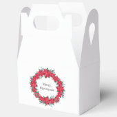 Red Poinsettia Wreath Geschenkschachtel (Offen)