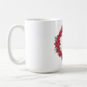 Red Poinsettia Wreath Kaffeetasse (Links)