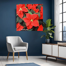 Red Poinsettias Akryllische Wandkunst Acryl Wandkunst
