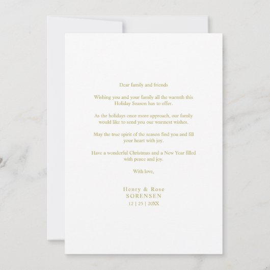 Red Poinsettias Chic Frohe Weihnachtsfamilie Foto (Rückseite)