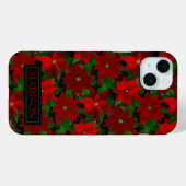 Red Poinsettias Christmas Case-Mate iPhone Hülle (Rückseite (Horizontal))