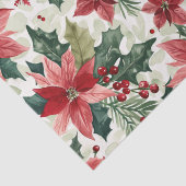 Red Poinsettias Christmas Seidenpapier (Detail)