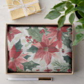Red Poinsettias Christmas Seidenpapier (Geschenk)