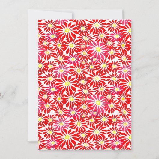 Red Poinsettias Editable Holiday 12x18 Einladungen (Rückseite)