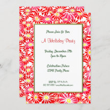 Red Poinsettias Editable Holiday 12x18 Einladungen