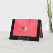 Red Poinsettias Feiertagskarte (Rückseite)