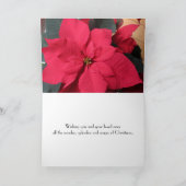 Red Poinsettias Feiertagskarte (Innenseite)