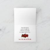 Red Poinsettias Feiertagskarte (Innenseite)