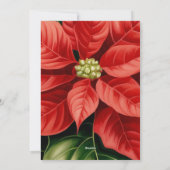Red Poinsettias Frohe Weihnachten Personalisiertes (Rückseite)