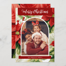 Red Poinsettias Frohe Weihnachten Personalisiertes