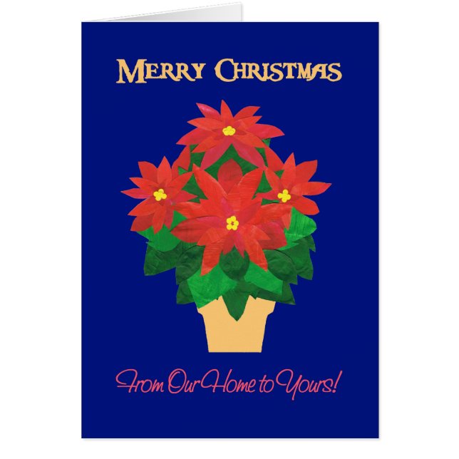 Red Poinsettias Frohe Weihnachten Unsere Zuhause z (Vorne)