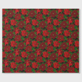 Red Poinsettias Geschenkpapier (Flach)