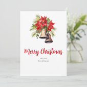 Red Poinsettias & Greenerity Foliage Weihnachten (Stehend Vorderseite)