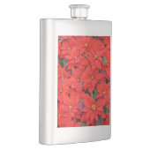 Red Poinsettias I Christmas Holiday Floral Foto Flachmann (Rechts)