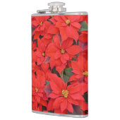 Red Poinsettias I Christmas Holiday Floral Foto Flachmann (Links)