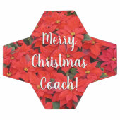 Red Poinsettias I Christmas Holiday Floral Foto Fußball (Flach)