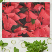 Red Poinsettias II Weihnachtsfeiertage Handtuch (Gefaltet)