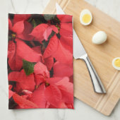 Red Poinsettias II Weihnachtsfeiertage Handtuch (Viertel Falte)